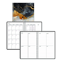 House of Doolittle Recycled Non-Dated Monthly/Weekly Planner, Gold and Smoke, Multicolor Cover, Undated (212148)
