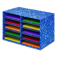 Bankers Box Classroom Collection Literature Sorter, 10 Sections, 19.5 x 12.27, Blue (3384201)