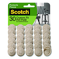 Scotch Custom Fit Felt Pads, 1.5