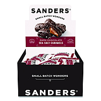 Sanders Small Batch Wonders Snack Size Dark Chocolate Sea Salt Caramels, 0.5 oz Individually Wrapped, 48/Box (KAR04002)