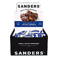 Sanders Small Batch Wonders Snack-Size Milk Chocolate Sea Salt Caramels, 0.5 oz Individually Wrapped, 48/Box (KAR27163)