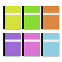 Oxford Poly Composition Books, Medium/College Rule, Assorted Cover Colors, (100) 9.75 x 7 Sheets, 6/Pack (64957)