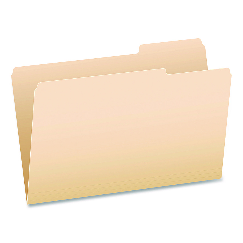 Pendaflex Standard Manila File Folders, 1/3-Cut Tabs: Left Position, Legal Size, Manila, 100/Box (753131)
