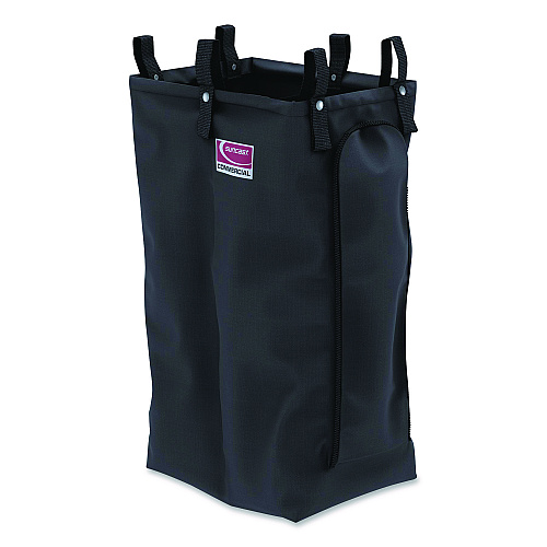 Divided Bag for Suncast Commercial Full-Size and Compact-Size Housekeeping Carts, 25.4 gal, 15.6" x 12.52" x 29.95", Black (HKCBAG02D)