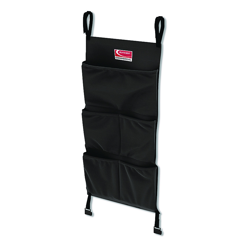 Linen Strap Bag for Suncast Commercial Full-Size and Compact Housekeeping Carts, 16.25" x 1" x 31.75", Black (HKCBAG06D)