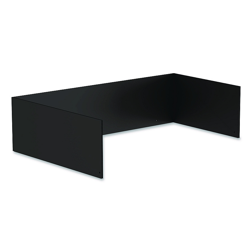 Backboard Accessory for Suncast Commercial Housekeeping Carts HKC1000/HKC2000, Steel, Black, 6/Pack (HKCBB6)