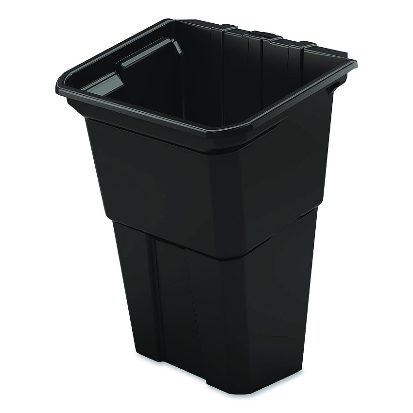 Suncast Commercial Waste Bin, 8 gal, 12.78" x 17.21" x 22.13", Black, 2/Pack (BIN17222)