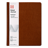 TRU RED Hardcover Business Journal with Elastic Closure, 1-Subject, Narrow Rule, Cognac Cover, (96) 10 x 8 Sheets (TR61951)
