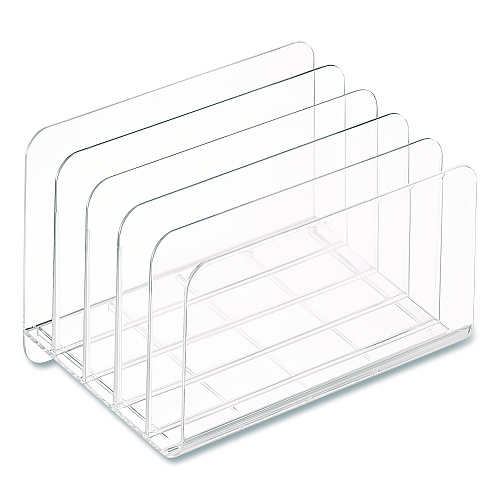 TRU RED 5-Compartment Plastic Incline Sorter, 8.5 x 11 Size, 6.26 x 9.49 x 6.5, Clear (TR62285)