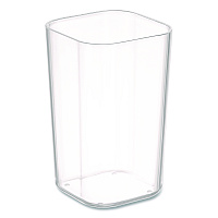 TRU RED Stackable Plastic Pencil Cup, 2.61 x 2.61 x 4.3, Clear (TR62286)