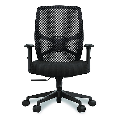 Tempur-Pedic by Raynor ProTask Executive Task Chair, Supports Up to 275 lb, 19.06" to 22.44" Seat Height, Black Seat/Back, Black Base (TPPROTASKBLK)
