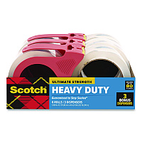 Scotch 3850 Heavy-Duty Packaging Tape, 3" Core, 1.88" x 43.7 yd, Clear, 6/Pack (38504063BRD2)