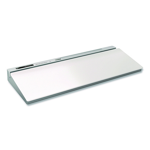 TRU RED Glass Desktop Dry Erase Board, 18.1" x 5.9", White Surface, Aluminum Frame (TR62579)