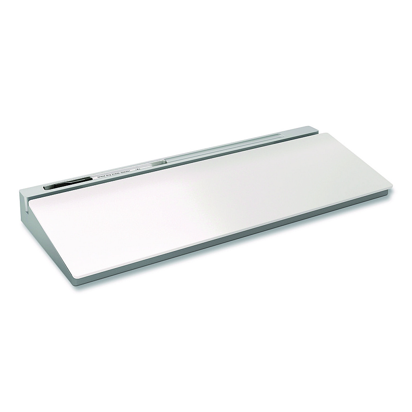 TRU RED Glass Desktop Dry Erase Board, 18.1" x 5.9", White Surface, Aluminum Frame (TR62579)