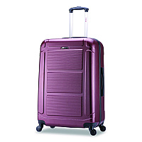 InUSA Luggage Pilot Hard Side Carry-On Suitcase, Four-Wheeled Spinner, 16.34 x 10.24 x 25.39, Wine (IUPIL00MWIN)