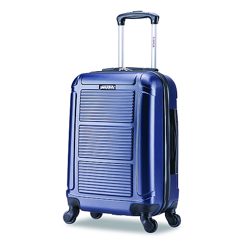 InUSA Luggage Pilot Hard Side Carry-On Suitcase, Four-Wheeled Spinner, 14.37 x 8.86 x 21.46, Blue (IUPIL00SBLU)