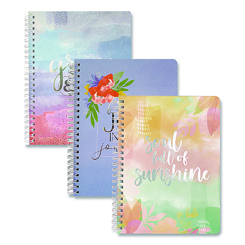 Carolina Paper Silver Lining Hardcover Journal, Medium/College Rule, Randomly Assorted Cover Color, (100) 7.75 x 5.8 Sheets (45057)