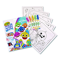 Crayola Pinkfong Baby Shark Color Wonder Kit, (18) Coloring Pages, (5) Baby Shark Collection Markers (757103)