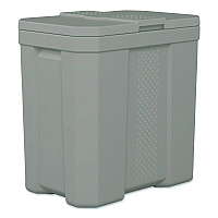 Suncast Salt Box, 28 gal, 23.75 x 15.75 x 23.75. Dove Gray (BMBX300D)