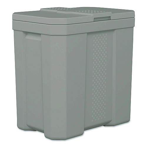 Suncast Salt Box, 28 gal, 23.75 x 15.75 x 23.75. Dove Gray (BMBX300D)