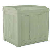 Suncast Small Deck Box with Storage Seat, 2.94 cu ft, 22 x 17 x 20.5, Light Taupe (SS601)