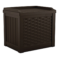 Suncast Small Deck Box with Storage Seat, 2.94 cu ft, 22 x 17 x 20.5, Java (SSW600J)