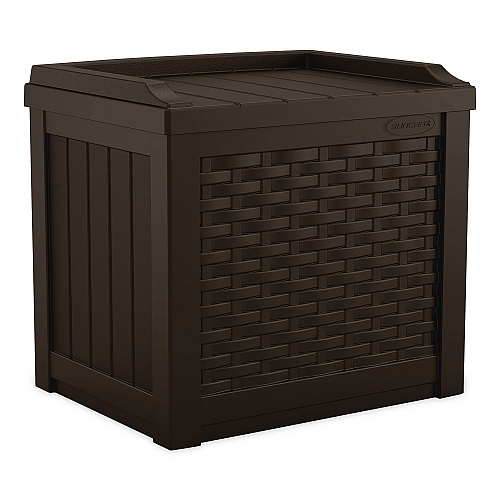 Suncast Small Deck Box with Storage Seat, 2.94 cu ft, 22 x 17 x 20.5, Java (SSW600J)