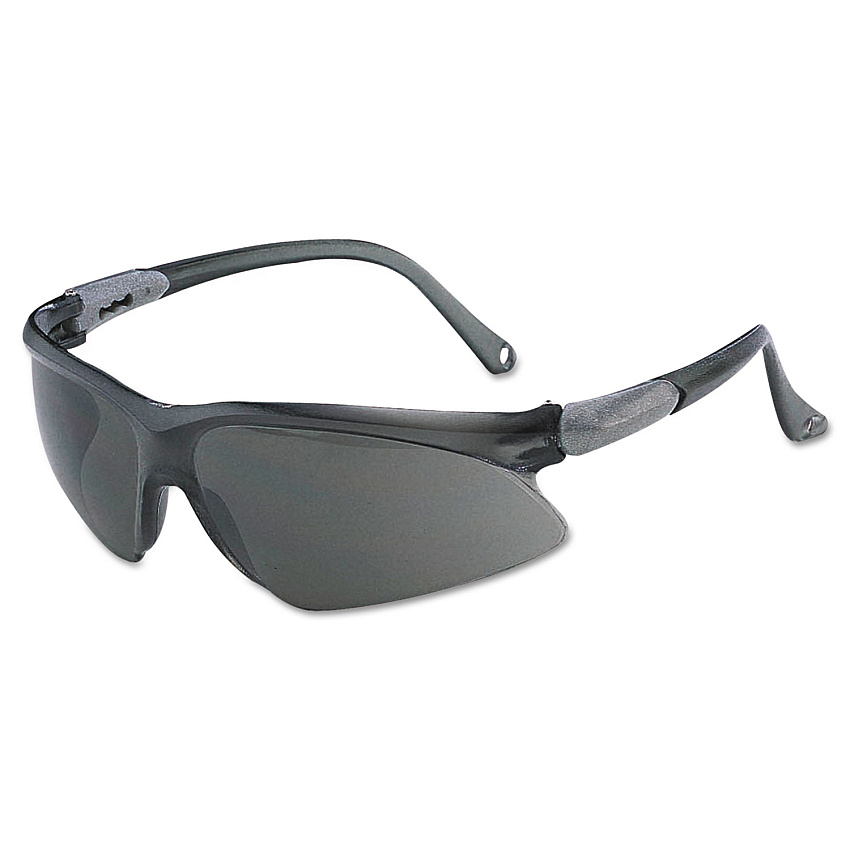 KleenGuard V20 Visio Safety Glasses, Silver Frame, Smoke Lens (14472)