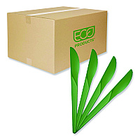 Eco-Products Plantware Compostable Cutlery, Knife, Plastic, Green, 1,000/Carton (EPS011G)