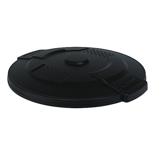 Suncast Commercial Utility Trash Can Lid for 32 gal Trash Can, 22.22" Diameter x 3", Black (TCU32GLIDD)