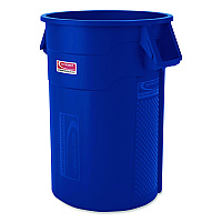 Suncast Commercial Injection Molded Utility Trash Can, 44 gal, Plastic/Resin, Blue (TCU44BL)
