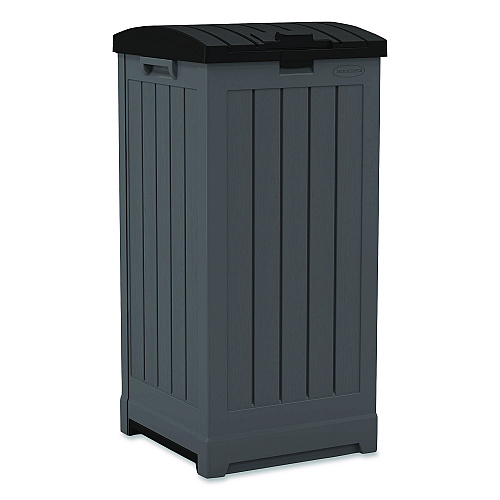 Suncast 36 to 39 Gallon Trash Hideaway, Plastic/Resin, Peppercorn/Black (GH3900)
