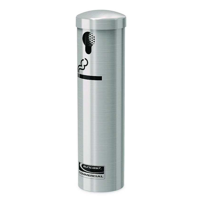 Suncast Commercial Smokers Ashtray Receptacle Attachment, Stainless Steel, Silver, Black (MSO415)