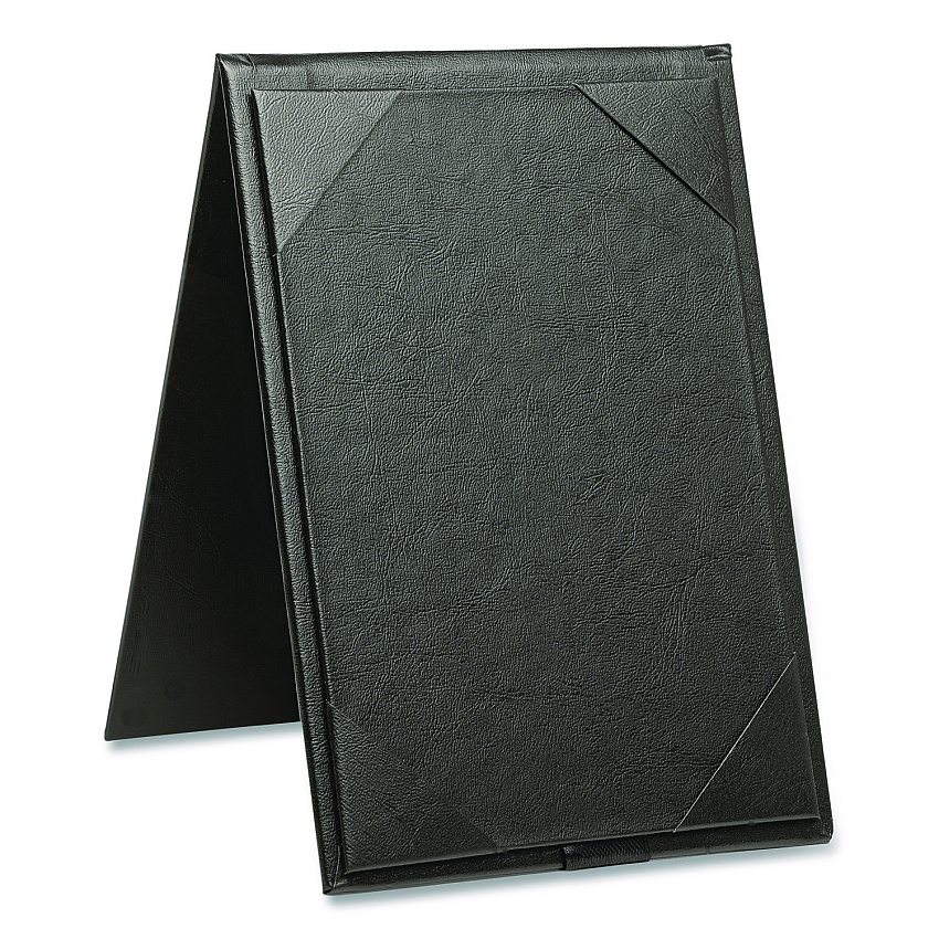 Excello Global Products Table-Top Menu Holder, For 5 x 7 Menus, 5.6 x 7.6 Holder, Black (SPLSMENU5X7A)