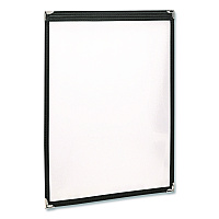 Excello Global Products Menu Holder For 8.5 x 11 Menus, Portrait Orientation, 9.3 x 11.9 Holder, Clear/Black/Gold (SPLSMENU21PK)