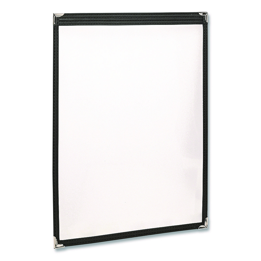 Excello Global Products Menu Holder For 8.5 x 11 Menus, Portrait Orientation, 9.3 x 11.9 Holder, Clear/Black/Gold (SPLSMENU21PK)