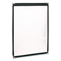 Excello Global Products Menu Holder For 11 x 17 Menus, Portrait Orientation, 11.7 x 18, Clear/Black/Silver (SPLSMENU1117)