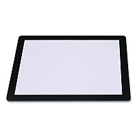 Excello Global Products Menu Holder For 8.5 x 11 Menus, Landscape Orientation, 12.6 x 10.2 Holder, Clear/Black (SPLSMENU8511)