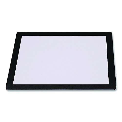 Excello Global Products Menu Holder For 8.5 x 11 Menus, Landscape Orientation, 12.6 x 10.2 Holder, Clear/Black (SPLSMENU8511)