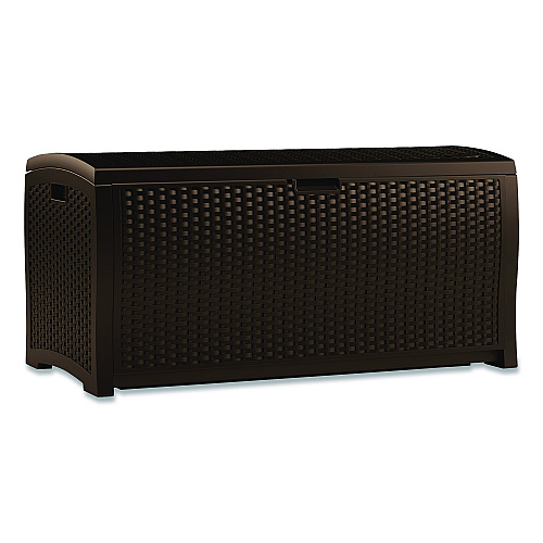 Suncast Large Deck Box, 13.23 cu ft, 50" x 25.5" x 25.5", Java (DBW9200)