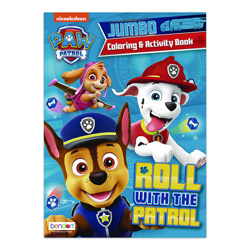 Bendon Nickelodeon Paw Patrol Jumbo Coloring and Activity Book, Ages 3 and Up, 10.75 x 7.75 Sheets, 64 Pages (179051)
