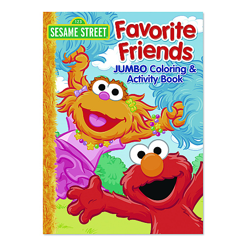 Bendon Sesame Street Favorite Friends Jumbo Coloring and Activity Book, Ages 3 and Up, 10.75 x 7.75 Sheets, 64 Pages (417331)