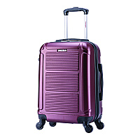 InUSA Luggage Pilot Hard Side Carry-On Suitcase, Four-Wheeled Spinner, 14.37 x 8.86 x 21.46, Wine (IUPIL00SWIN)
