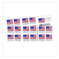 United States Postal Service First-Class Forever Stamps, U.S. Flag, 20/Book (FOREVERFLAG2)