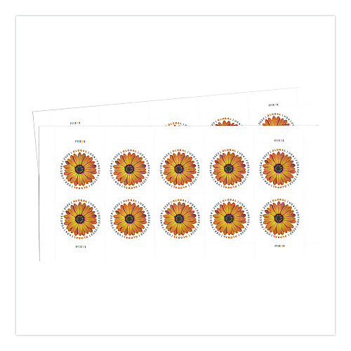 United States Postal Service Global Forever Stamps, Floral, 10 Stamps/Sheet, 2 Sheets/Pack (USPS4EVGLOB)