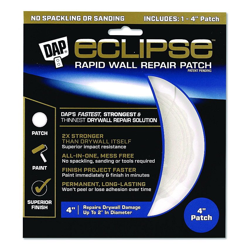 DAP Eclipse Rapid Wall Repair Patch, 4", White (7079809164)