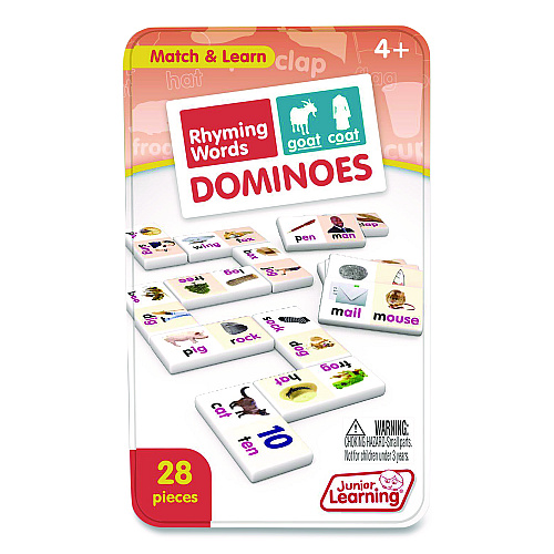 Junior Learning Inc Rhyming Words Dominoes, Ages 4 to 10 (490)