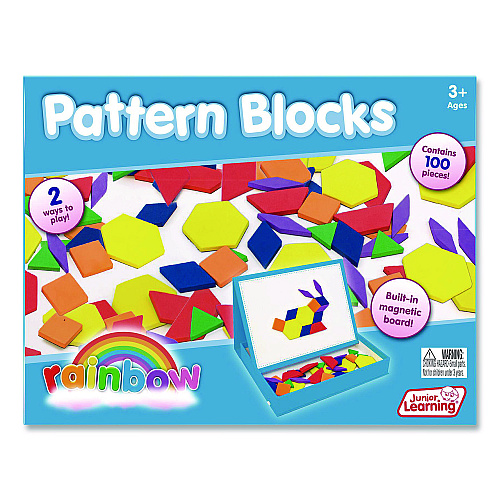 Junior Learning Inc Rainbow Pattern Blocks, Ages 3 to 4 (613)