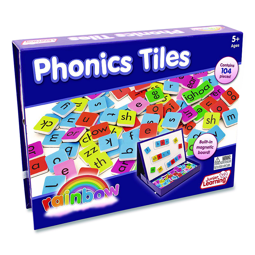 Junior Learning Inc Rainbow Phonics Tiles, Ages 5 to 7 (654)