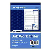 Adams Multipart Job Work Order Pad, Three-Part Carbonless, 5.56 x 7.94, 33 Forms Total (T5868)